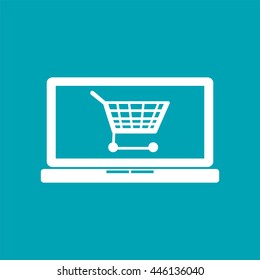 E-commerce symbol. Add to cart icon.