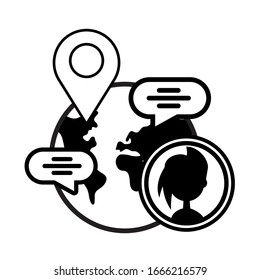 ecommerce symbol on white background vector illustration design