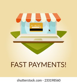 Ecommerce Teaser Laptop And Payments