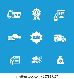 E-commerce technology icons,vector