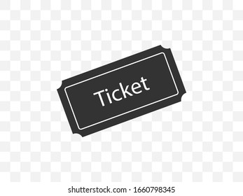 E-Commerce, Ticketsymbol. Vektorillustration, Flachdesign.