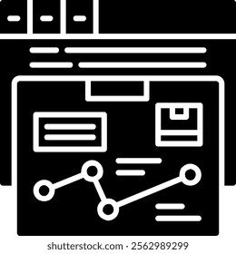 E-commerce tracking Solid Style Icon Design
