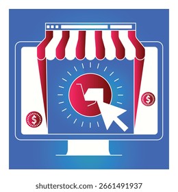 Ecommerce Transaction and Checkout Vector Icon Flat
