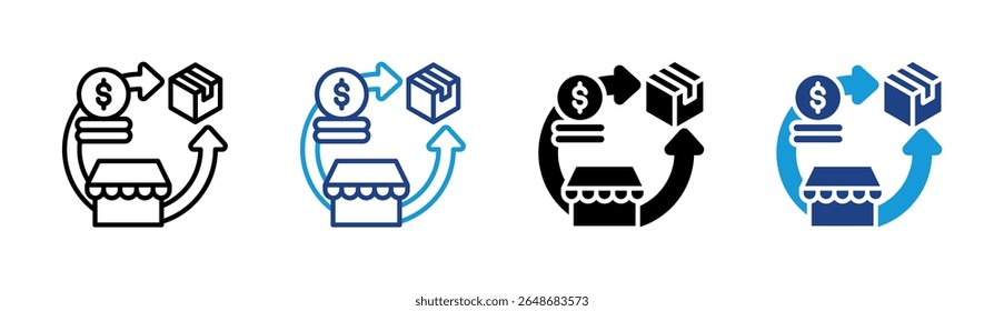 Ecommerce Transaction Icon Element For Design