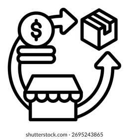 Ecommerce Transaction Icon Element For Design
