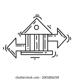 E-commerce transfer. hand drawn icon set, outline black, doodle icon, vector icon design.