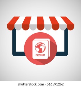 e-commerce travel password icon design vector illustration eps 10