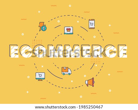 ecommerce typography calligraphy lettering art word with color dashed line style