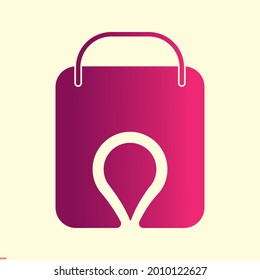 Ecommerce unique Shopping Bag Logo for Business and Company