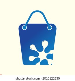 Ecommerce unique Shopping Bag Logo for Business and Company