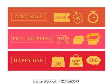 Ecommerce vector banner set. Nice plastic cards in material design style.