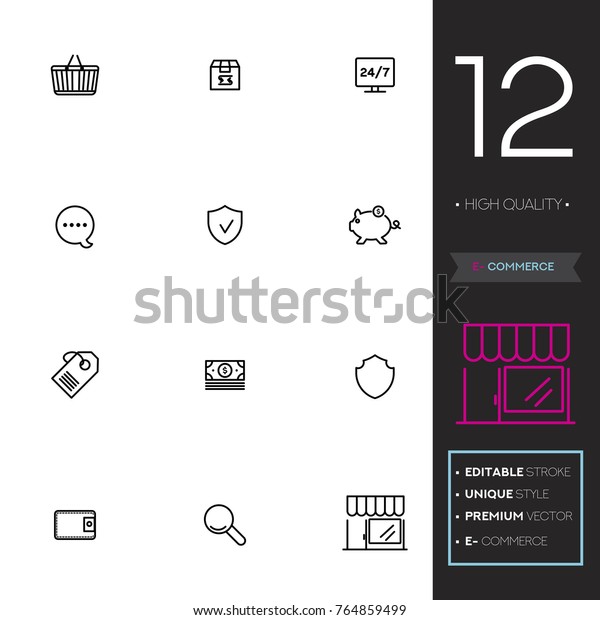 Ecommerce Vector Collection Icon Set Stock Vector (Royalty Free ...