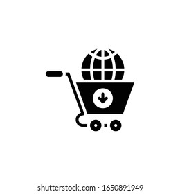 E-commerce Vector Glyph Style Illustration. EPS 10