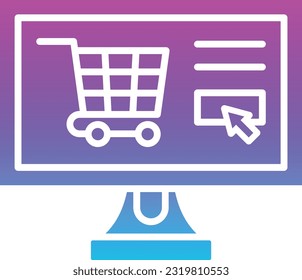 Icono de vector de comercio electrónico. Se puede usar para imprimir, móviles y aplicaciones web.