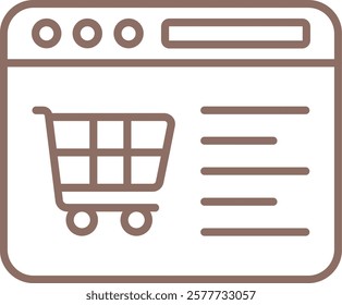 Ecommerce vector icon. Can be used for printing, mobile and web applications.