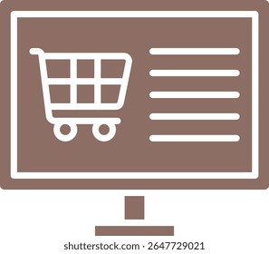 Ícone de vetor de comércio eletrônico. Pode ser usado para impressão, aplicativos móveis e da Web.