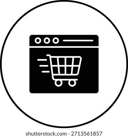 Icono de Vector de comercio electrónico. Se puede utilizar para aplicaciones de impresión, móviles y de Web.