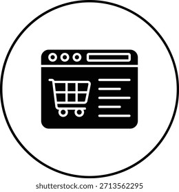 Icono de Vector de comercio electrónico. Se puede utilizar para aplicaciones de impresión, móviles y de Web.