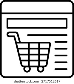 Icono de Vector de comercio electrónico. Se puede utilizar para aplicaciones de impresión, móviles y de Web.