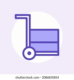 icono del vector ecommerce, carro, símbolo de venta al por menor. Ilustración vectorial plana moderna y simple para sitio web o aplicación móvil