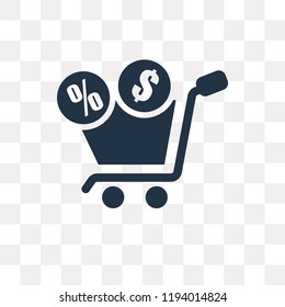 Ecommerce vector icon isolated on transparent background, Ecommerce transparency concept can be used web and mobile