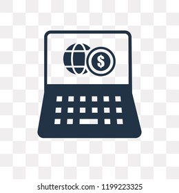 Ecommerce vector icon isolated on transparent background, Ecommerce transparency concept can be used web and mobile