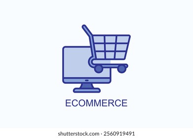 Ecommerce vector, icon or logo sign symbol illustration