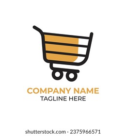 Ecommerce vector icon and logo template with white background