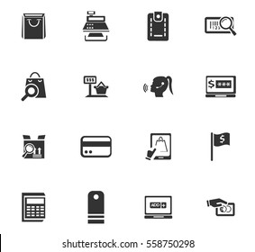 e-commerce vector icons for user interface design