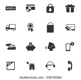 e-commerce vector icons for user interface design