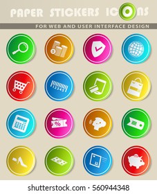 e-commerce vector icons for user interface design