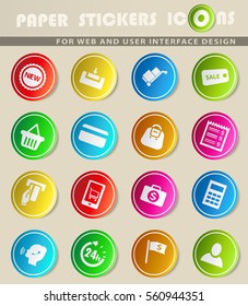 e-commerce vector icons for user interface design