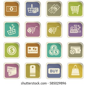 e-commerce vector icons for user interface design