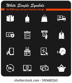 e-commerce vector icons for user interface design