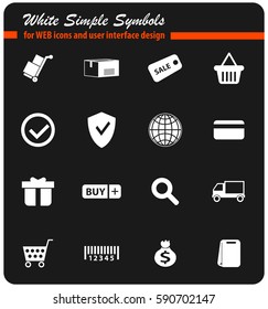 e-commerce vector icons for user interface design