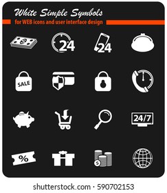 e-commerce vector icons for user interface design