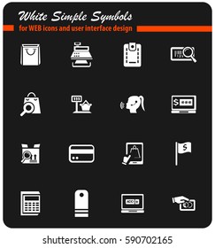 e-commerce vector icons for user interface design