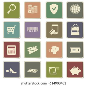 e-commerce vector icons for user interface design