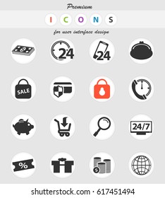 e-commerce vector icons for user interface design