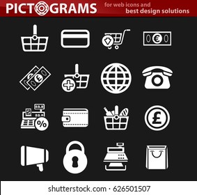 e-commerce vector icons for user interface design