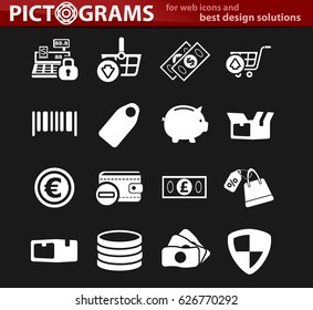 e-commerce vector icons for user interface design
