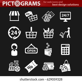 e-commerce vector icons for user interface design