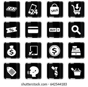 e-commerce vector icons for user interface design