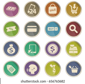 e-commerce vector icons for user interface design