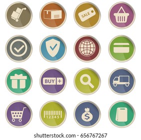 e-commerce vector icons for user interface design