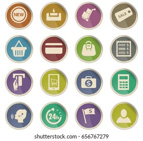 e-commerce vector icons for user interface design