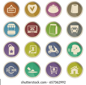 e-commerce vector icons for user interface design