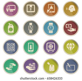 e-commerce vector icons for user interface design