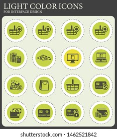 e-commerce vector icons for web and user interface design