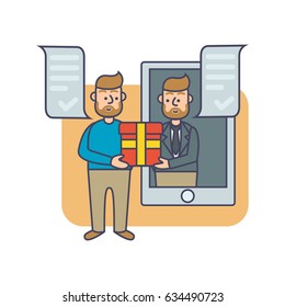 e-commerce vector illustration. online shopping concept